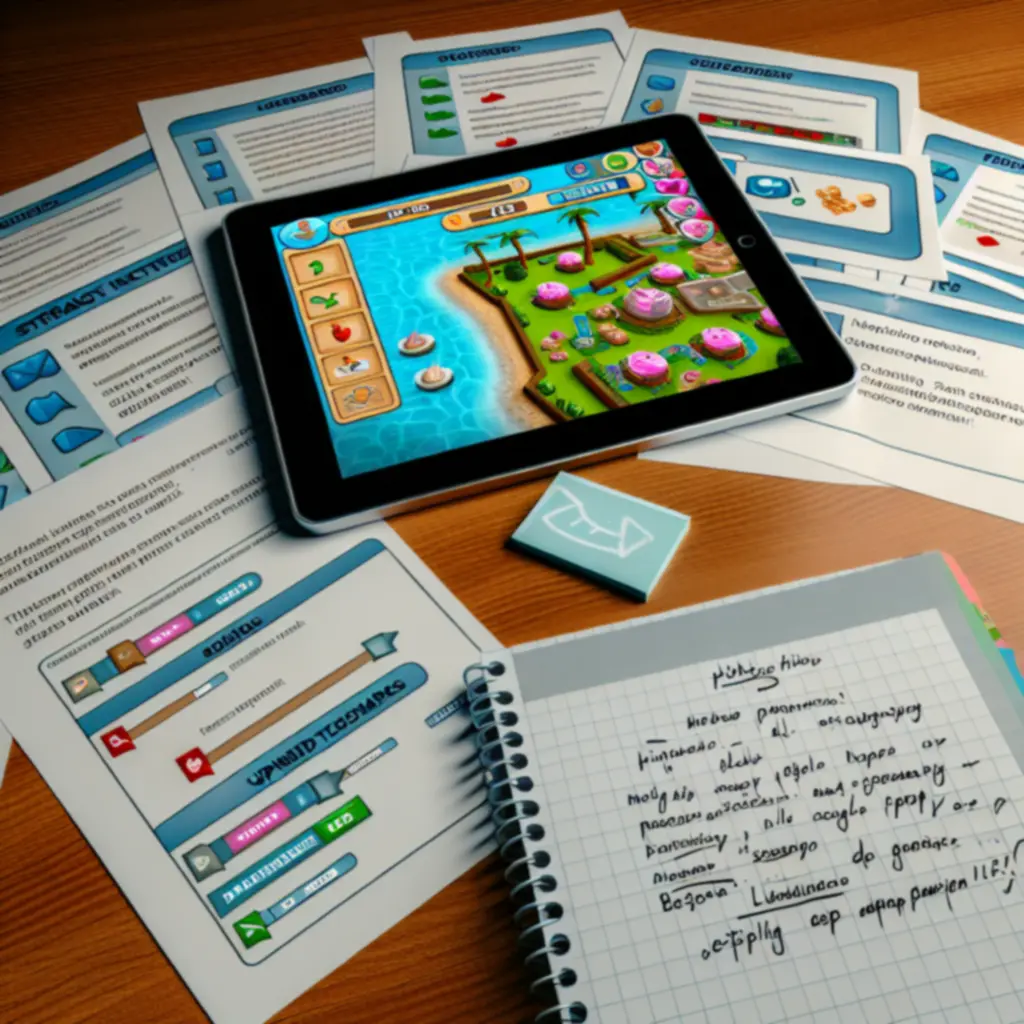 Schemat strategii inwestowania w ulepszenia w Papa’s Scooperia, pokazujący rozwój od wczesnego do zaawansowanego etapu gry.